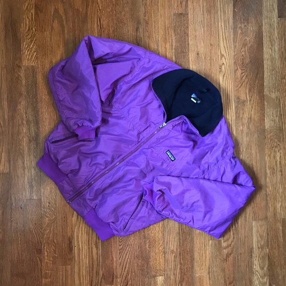 Patagonia Jackets & Blazers - Patagonia Vintage Purple Nylon Bomber Jacket